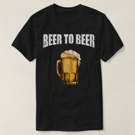 ビールおもしろいとビールの飲みパン Tシャツ (デザイン正面)