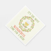 ビールおもしろいのクリスマスで最も素晴らしい時間 スタンダードランチョンナプキン (角)