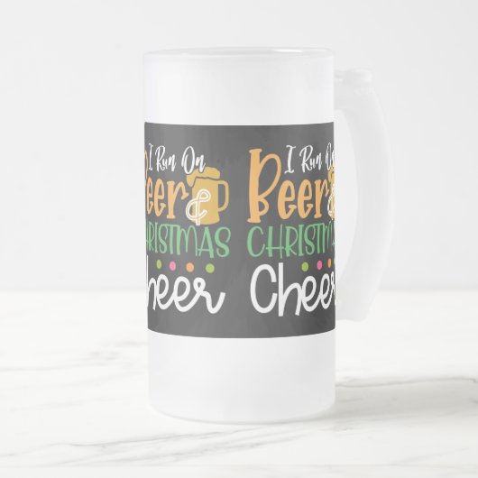 ビールおもしろいのクリスマス応援 フロストグラスビールジョッキ (正面右)