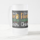 ビールおもしろいのクリスマス応援 フロストグラスビールジョッキ (正面左)