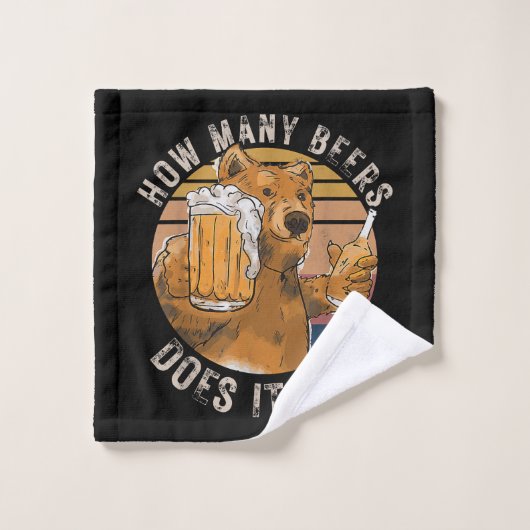 ビールおもしろいの取り数 ウォッシュタオル (ウォッシュタオル)
