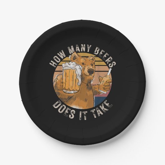 ビールおもしろいの取り数 ペーパープレート (正面)