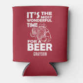 ビールおもしろいの名前を知るクリスマスの素敵な時間Ca 缶クーラー (正面)