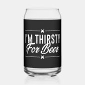 ビールおもしろいの喉の渇いたワードアート ガラス缶 (裏面)