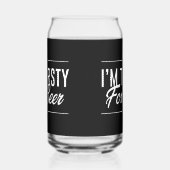 ビールおもしろいの喉の渇いたワードアート ガラス缶 (左)