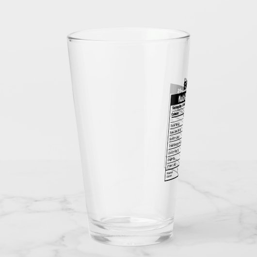 ビールおもしろいの栄養の事実 タンブラーグラス (右)