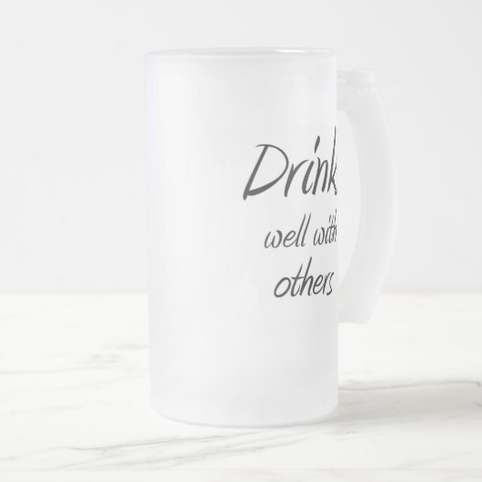 ビールおもしろいはユーモアユニークギフトギフトのアイディア フロストグラスビールジョッキ (正面右)