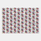 ビールおもしろいを飲むクリスマスサンタパクールグ ラッピングペーパーシート (正面2)