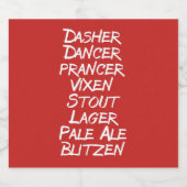 ビールおもしろいクリスマスホリデートナカイ名 ビールラベル (シングルラベル)