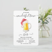 ビールおもしろいクリスマスホリデーパーティー招待状 招待状 (スタンド正面)