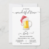 ビールおもしろいクリスマスホリデーパーティー招待状 招待状 (正面)