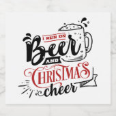 ビールおもしろいクリスマス応援ワードアート ビールラベル (シングルラベル)