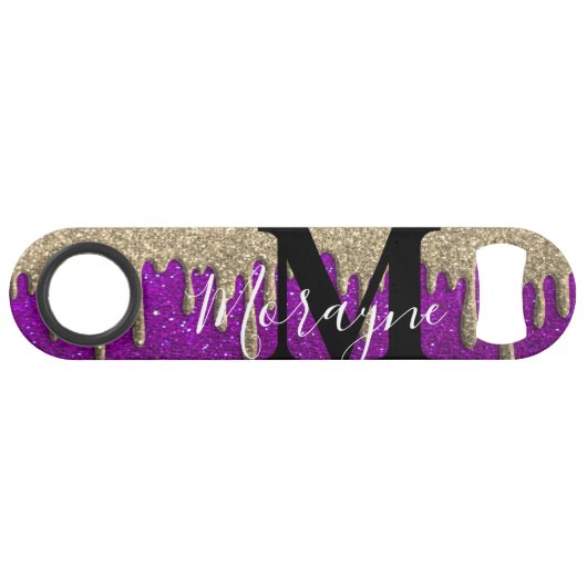 ビールおもしろいグリッタードリップスパークル金ゴールド スピード栓抜き (裏面横)