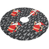 ビールおもしろいサンタクロース ブラッシュドポリエステルツリースカート (アングル)