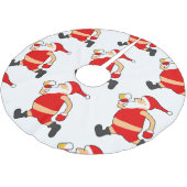 ビールおもしろいサンタ ブラッシュドポリエステルツリースカート (アングル)