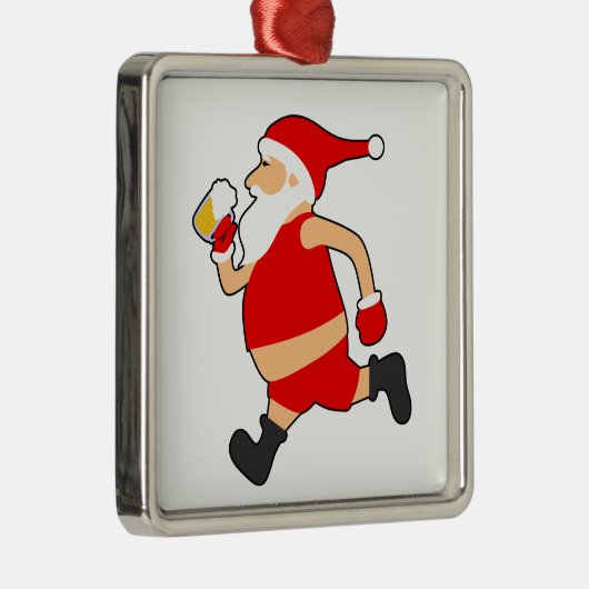 ビールおもしろいサンタ メタルオーナメント (右)