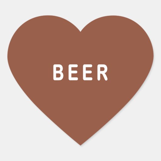 ビールおもしろいシール ハートシール (正面)