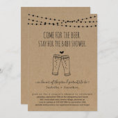 ビールおもしろいテーマカップルのベビーシャワー招待状 招待状 (正面/裏面)