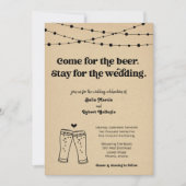 ビールおもしろいテーマ結婚ズ 招待状 (正面)