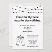 ビールおもしろいテーマ結婚ズ 招待状 (正面)