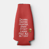 ビールおもしろいトナカイの名前クリスマス ボトルクーラー (正面)