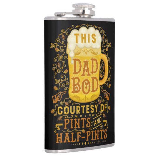 ビールおもしろいパパボディユーモアファーザーズデイヴィンテージ フラスク (右)