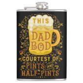 ビールおもしろいパパボディユーモアファーザーズデイヴィンテージ フラスク (正面)