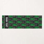 ビールおもしろいボトルプリントヨガマット及び名前をカスタムする ヨガマット (正面(横))