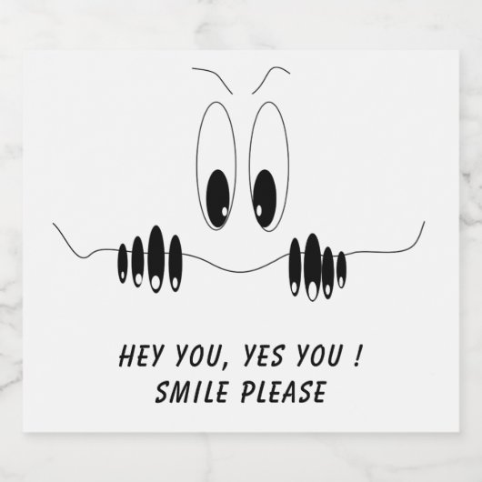 ビールおもしろいボトルラベル好奇心アイズカスタム文字 ビールラベル (シングルラベル)