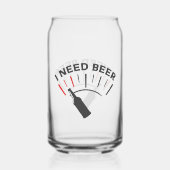 ビールおもしろいワードアートが必要だ ガラス缶 (正面)