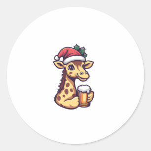 ビールおもしろい付きクリスマスキリン漫画 ラウンドシール