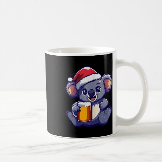 ビールおもしろい付きクリスマスコアラ漫画 コーヒーマグカップ (右)