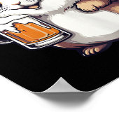 ビールおもしろい付きクリスマスハムスター漫画 ポスター (角)