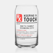 ビールおもしろい処方家族懇親会カスタム文字 ガラス缶 (正面)