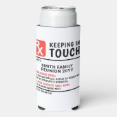 ビールおもしろい処方家族懇親会カスタム文字 スリム缶クーラー (Seltzer裏面)