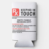 ビールおもしろい処方家族懇親会カスタム文字 スリム缶クーラー (裏面)