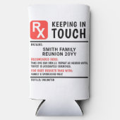 ビールおもしろい処方家族懇親会カスタム文字 スリム缶クーラー (正面)