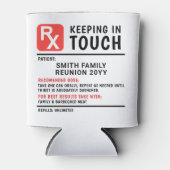 ビールおもしろい処方家族懇親会カスタム文字 缶クーラー (正面)