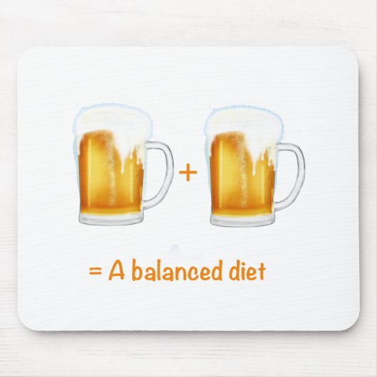 ビールおもしろい好きのギフト – カスタマイズ缶 マウスパッド (正面)