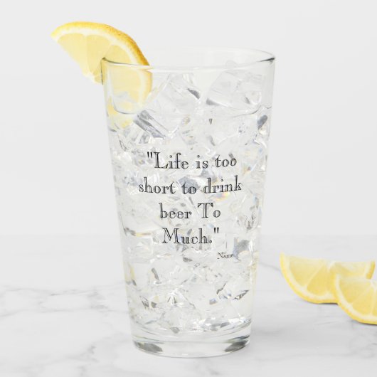 ビールおもしろい引用文グラス タンブラーグラス (アイス正面)