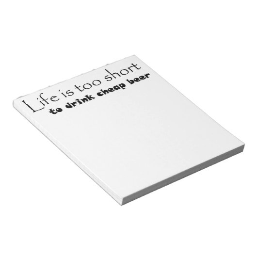 ビールおもしろい引用文ノートパッユニークドギフトアイディア ノートパッド (アングル)