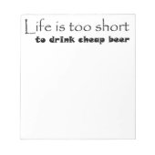 ビールおもしろい引用文ノートパッユニークドギフトアイディア ノートパッド (正面)