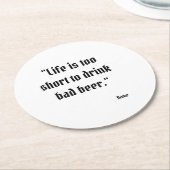 ビールおもしろい引用文ラウンドコースター ラウンドペーパーコースター (アングル)