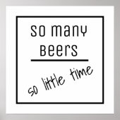 ビールおもしろい引用文有名ことわざ ポスター (正面)