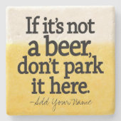 ビールおもしろい引用文 – お客様のことわざ ストーンコースター (正面)