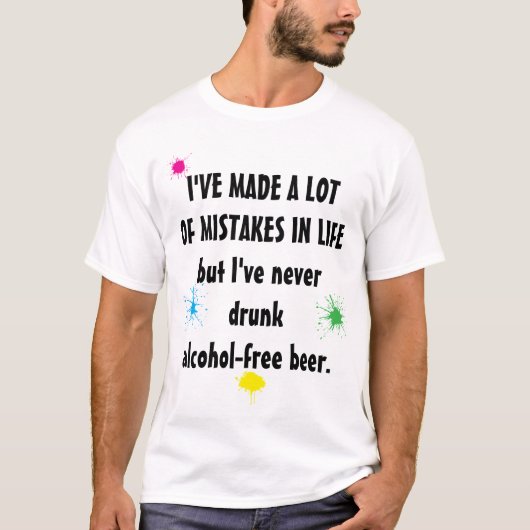 ビールおもしろい引用文，ビール恋人ギフト，アンチアルコール Tシャツ (正面)