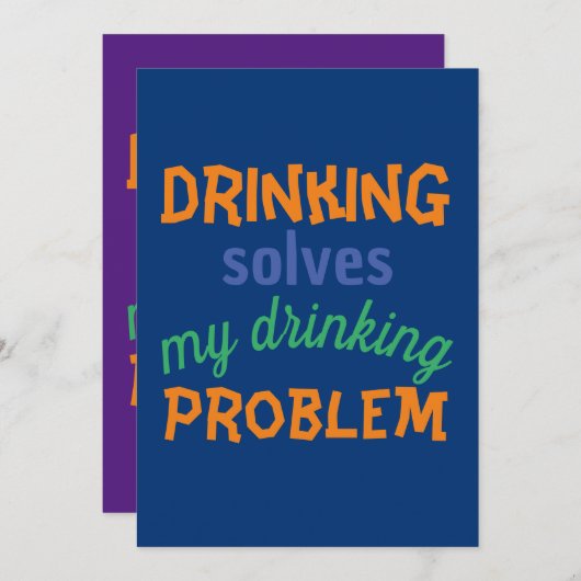 ビールおもしろい引用文：飲むと飲む問題が解決 シーズンカード (正面/裏面)