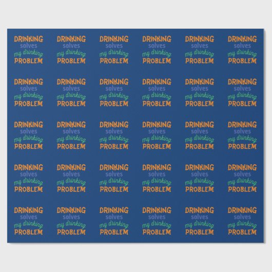 ビールおもしろい引用文：飲むと飲む問題が解決 ラッピングペーパー (フラット)