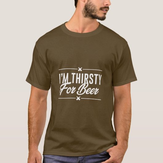 ビールおもしろい引用文T- Tシャツ (正面)