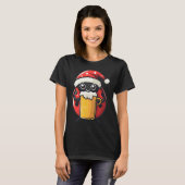 ビールおもしろい漫画付きクリスマスレディバグ Tシャツ (正面フル)